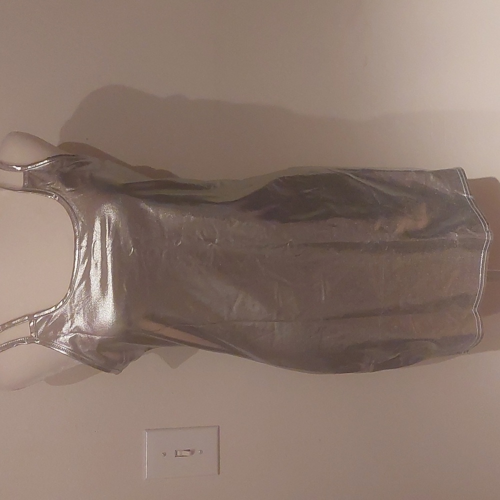 Silver mini dress
